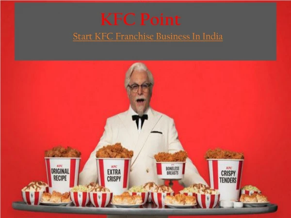Start KFC Franchise Business In India : KFC Point