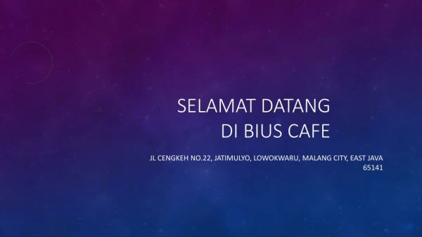 Cafe Bius Malang, Cafe Untuk Nongkrong