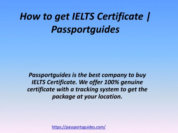 How to get IELTS Certificate | Passportguides