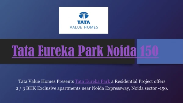 Tata Eureka Park Noida