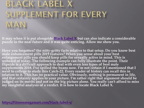 Black Label X