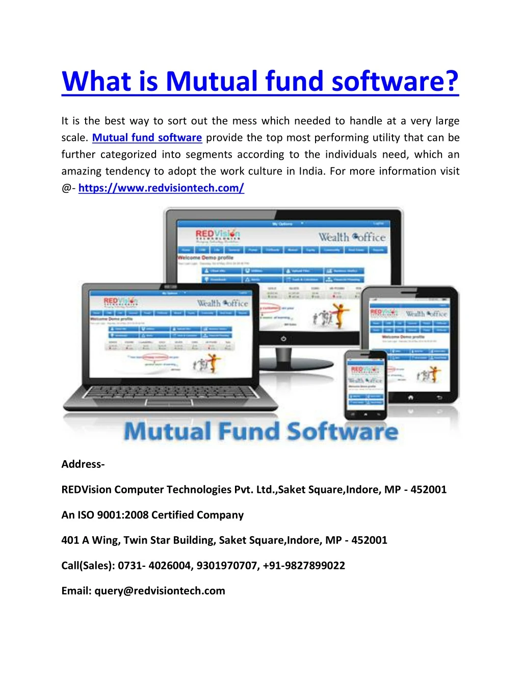what is mutual fund software
