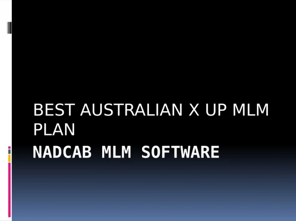 Best Australian MLM Plan