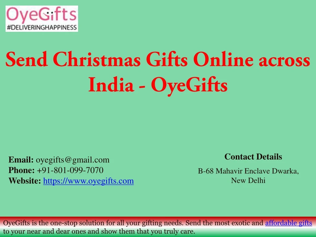 send christmas gifts online across india oyegifts