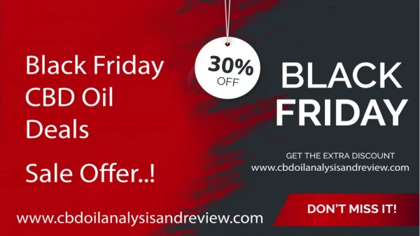 Best Black Friday CBD Oil Sale 2019