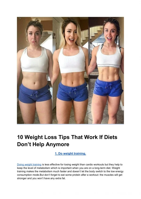 Weight Loss Tips 2019