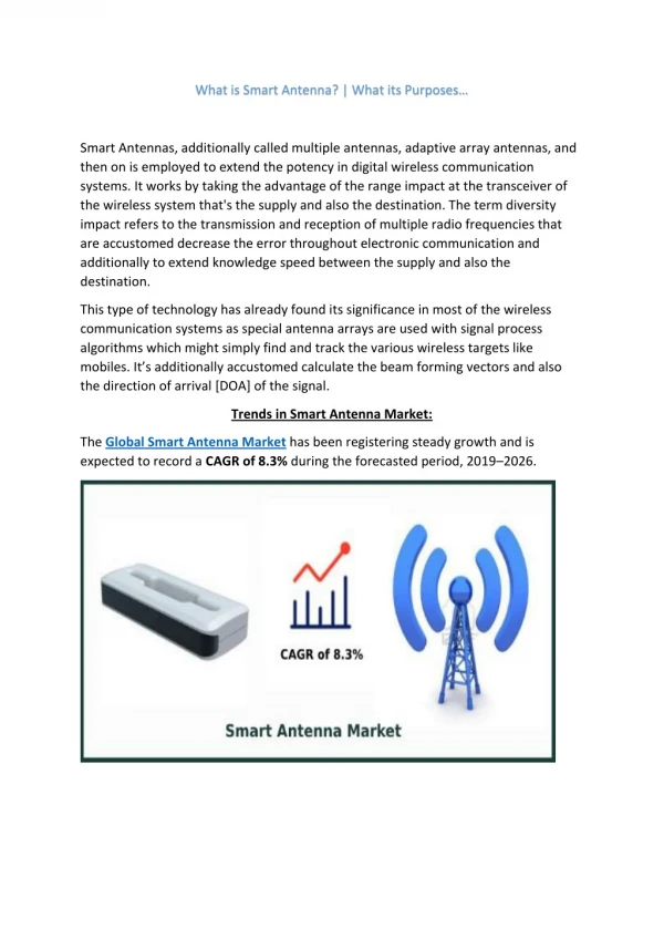 Smart Antennas Market
