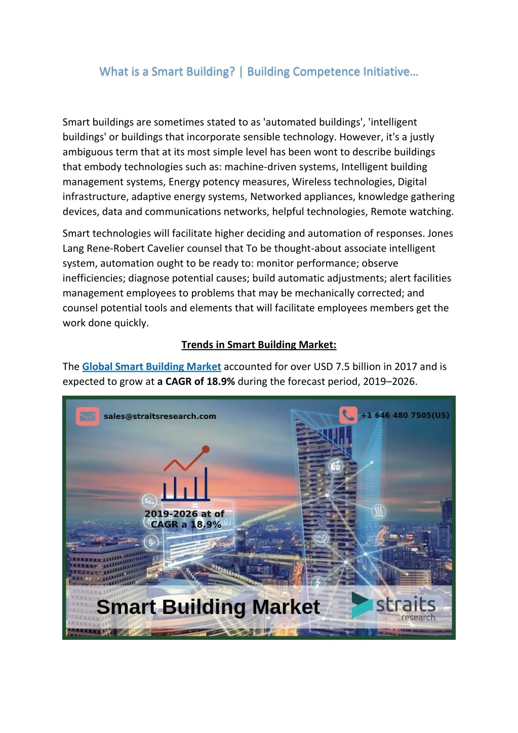 what is a smart building building competence