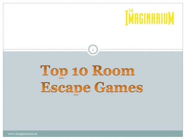 Top 10 Room Escape Games