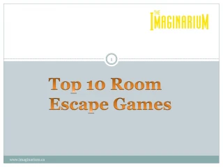 Top 10 Room Escape Games - slide 1