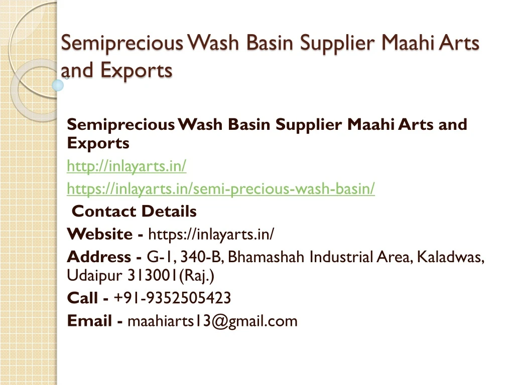 semiprecious wash basin supplier maahi arts and exports