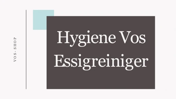 Online Geschäft Bestbewertete Hygiene Vos Essigreiniger im Duisburg