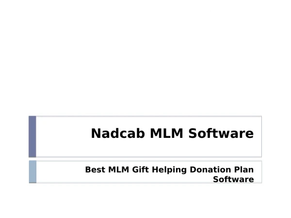 Best MLM Gift / Helping plan