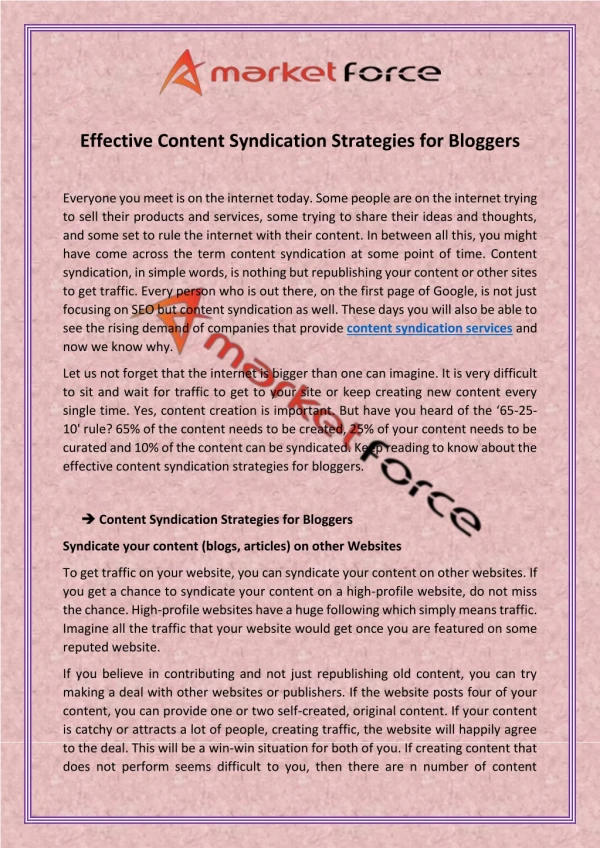 Effective Content Syndication Strategies for Bloggers