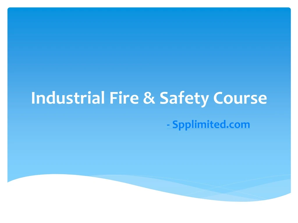 industrial fire safety course
