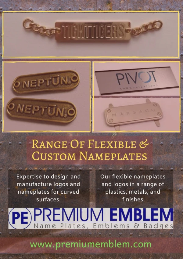 Flexible & Metal Die Cast Nameplates Manufacturer In China