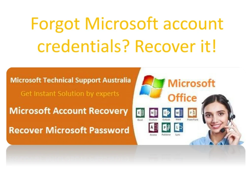 forgot microsoft account credentials recover it