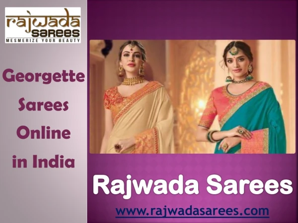 Georgette Sarees Online in India - Rajwada Sarees