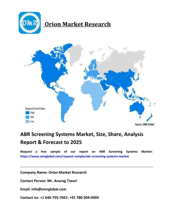 Global ABR Screening Systems Market Growth Size, Share & Forecast 2019-2025