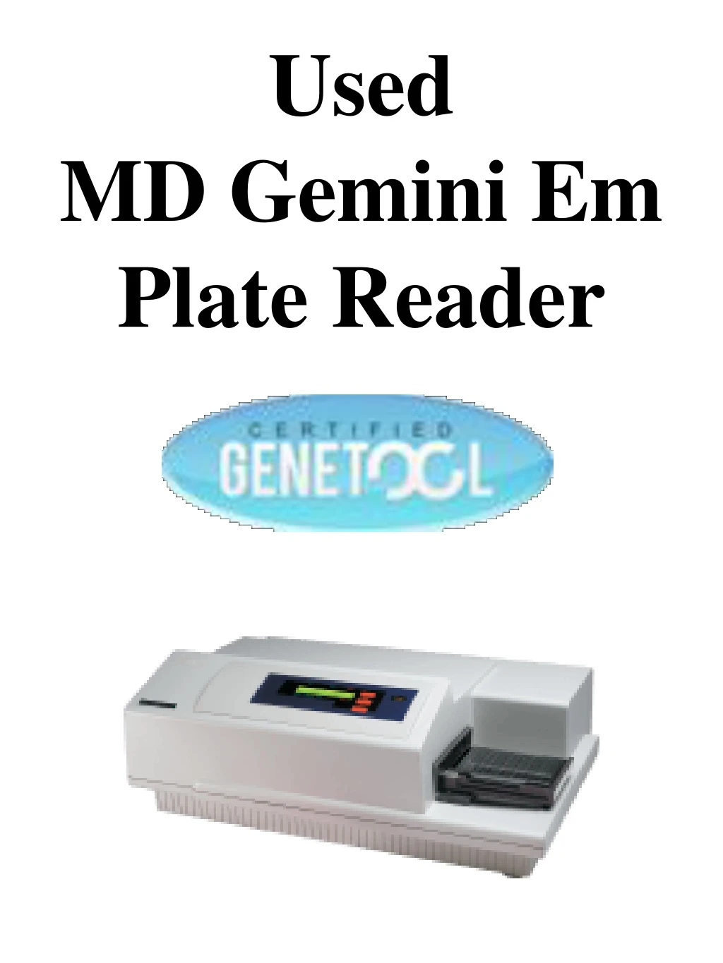 used md gemini em plate reader