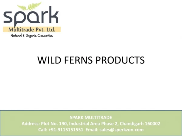 Wild Ferns Best selling products in India