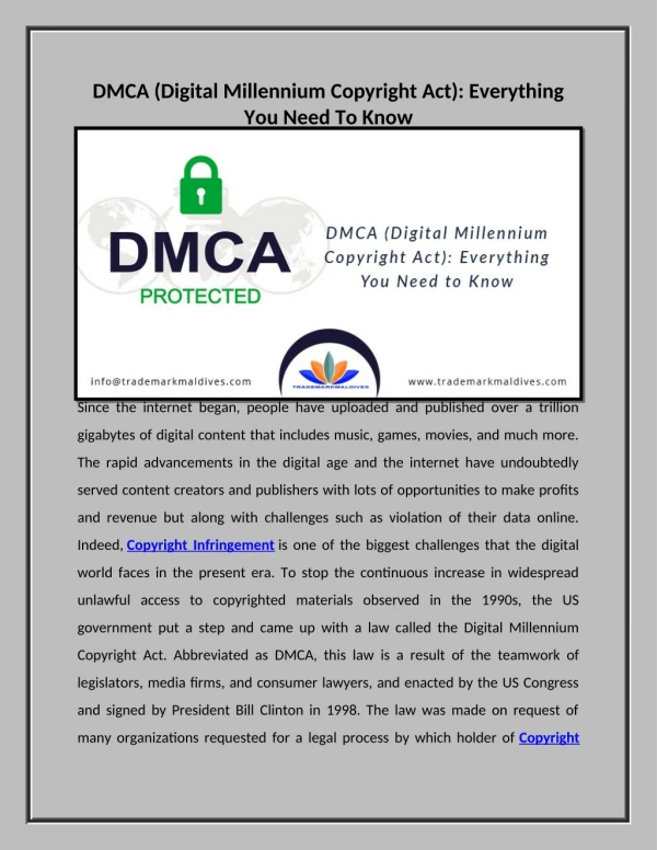 DMCA (Digital Millennium Copyright Act): Everything You Need To Know