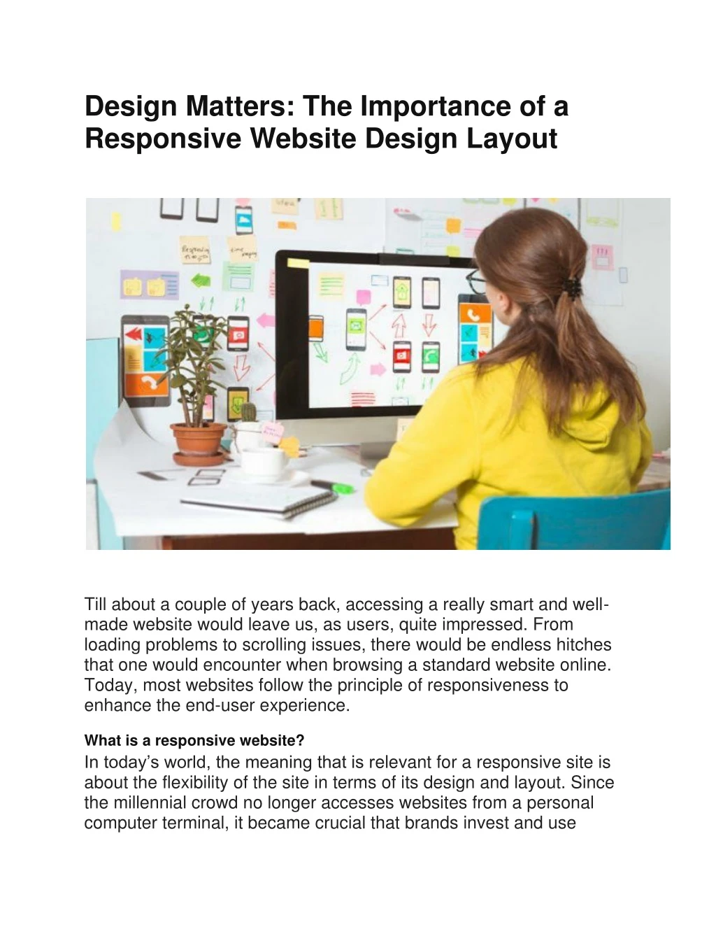 design matters the importance of a responsive