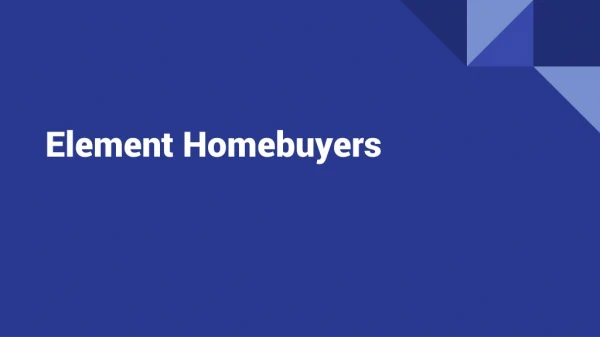 Need to Sell My House Fast -Element