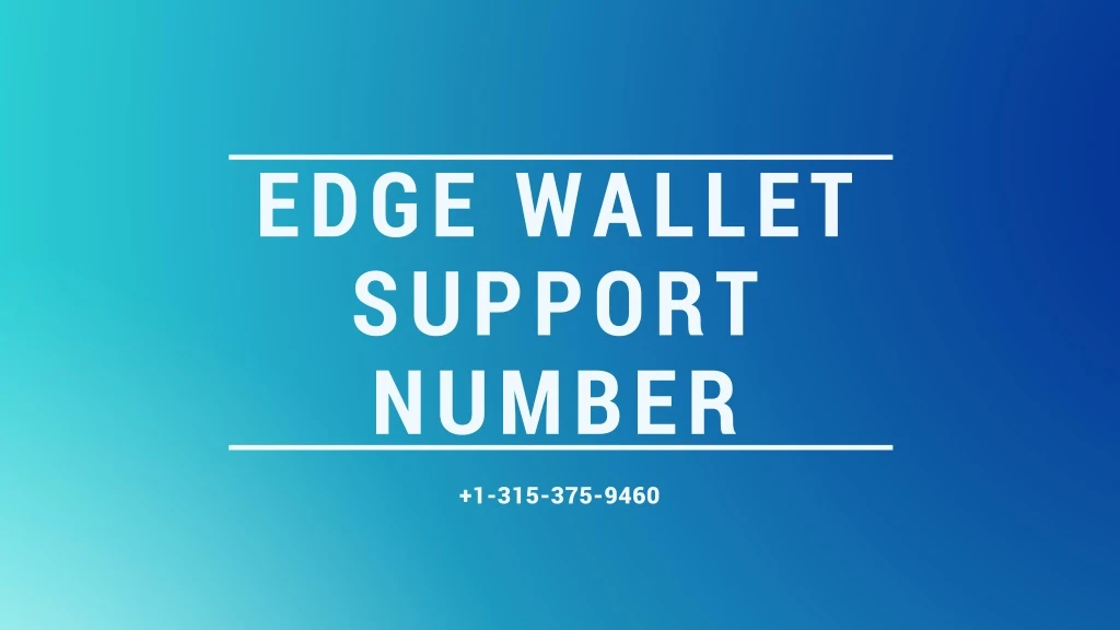 edge wallet support number