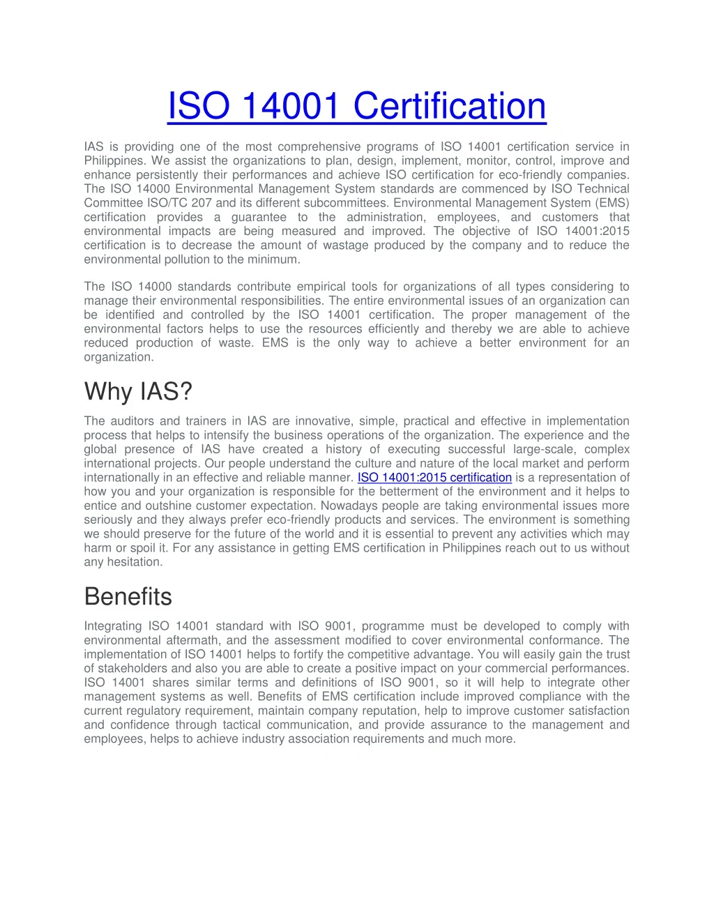 iso 14001 certification