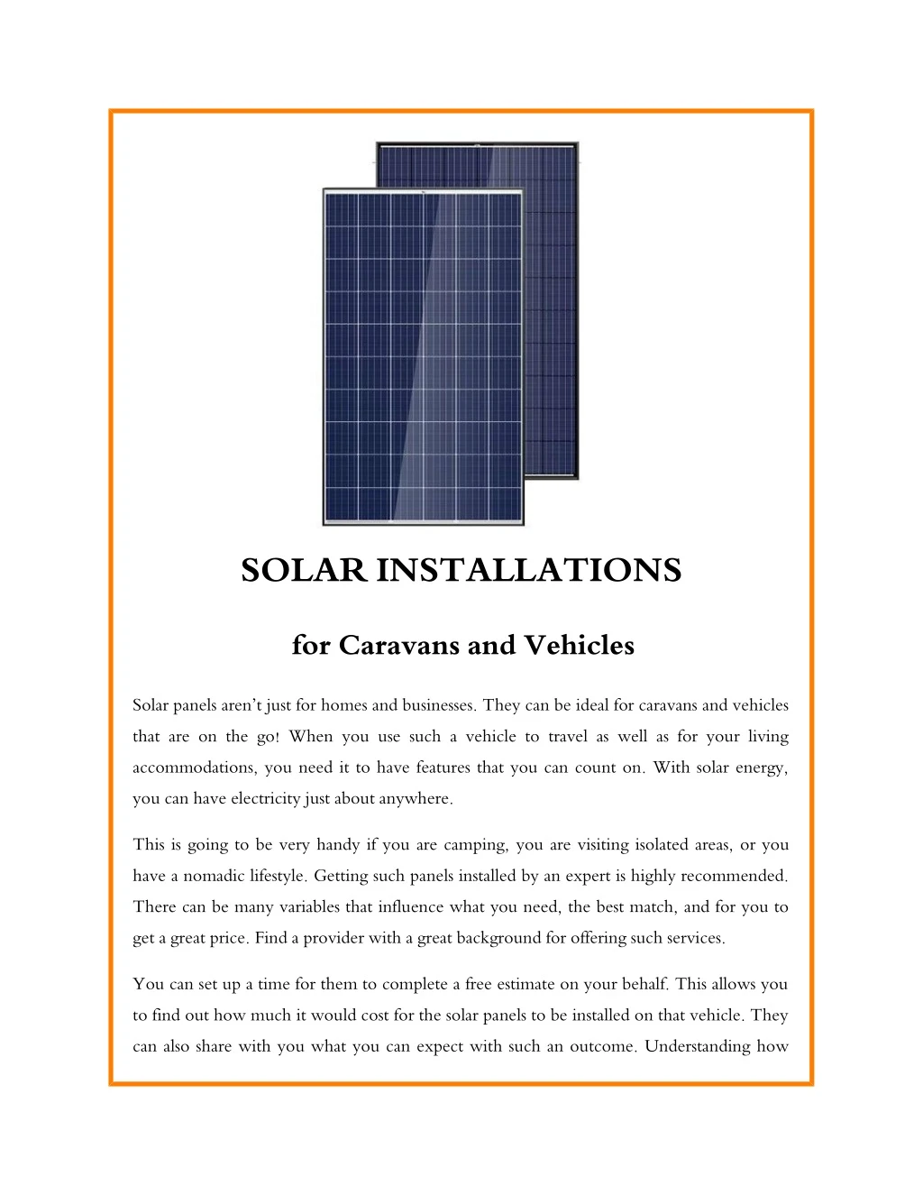 solar installations