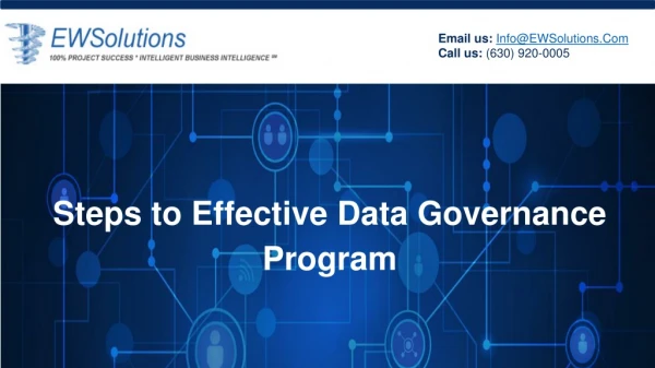 Steps to effective data governance program
