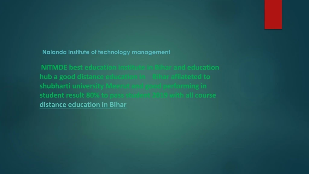 nalanda institute of technology management nitmde