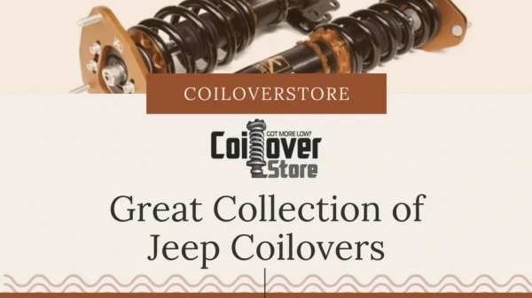 Great Collection of Jeep Coilovers in Canada