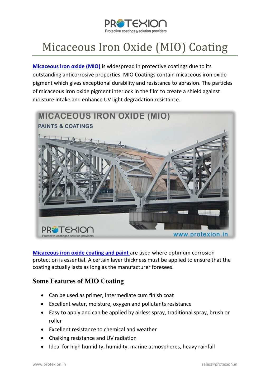 micaceous iron oxide mio coating