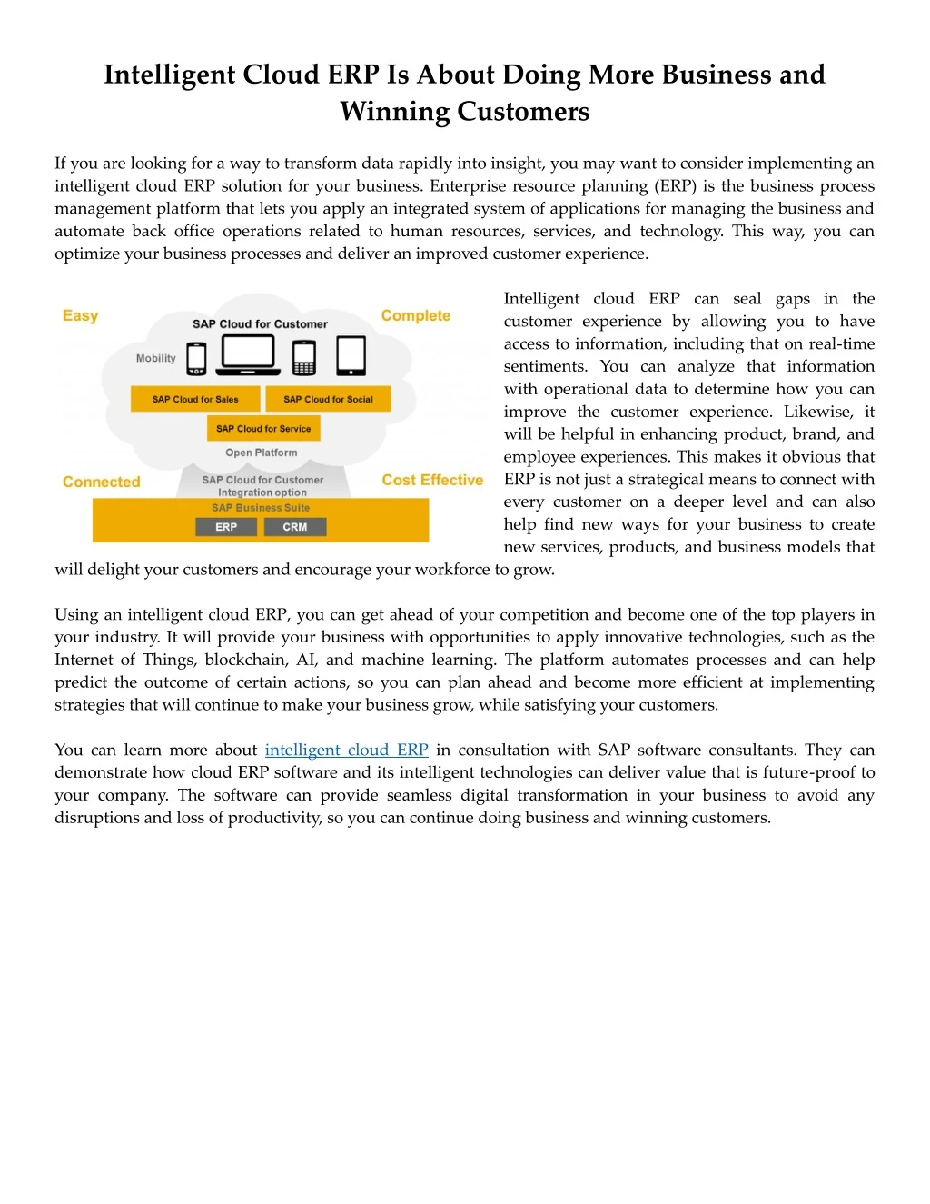 intelligent cloud erp is about doing more