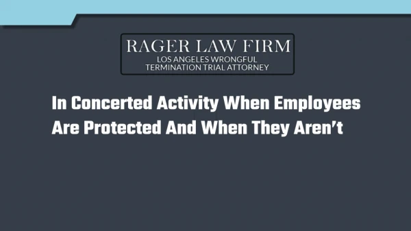 in concerted activity when employees
