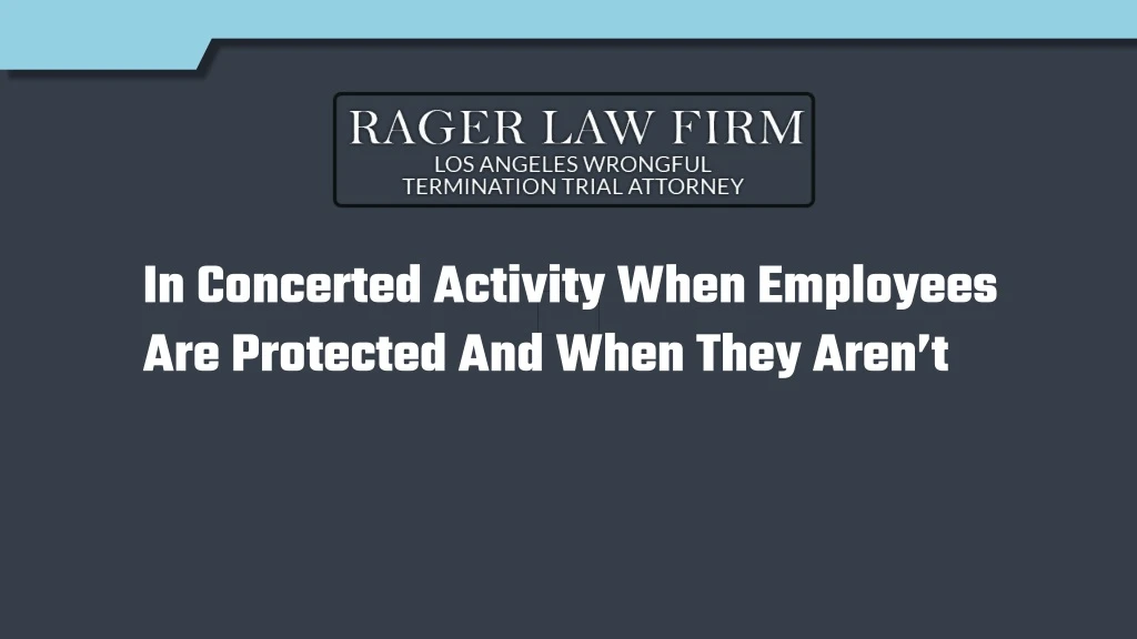in concerted activity when employees