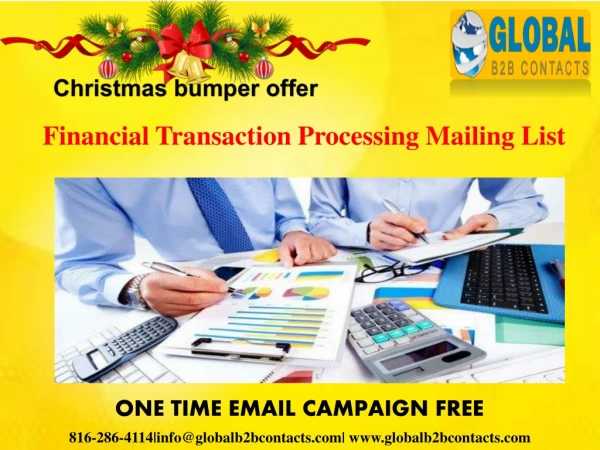 financial transaction processing mailing list