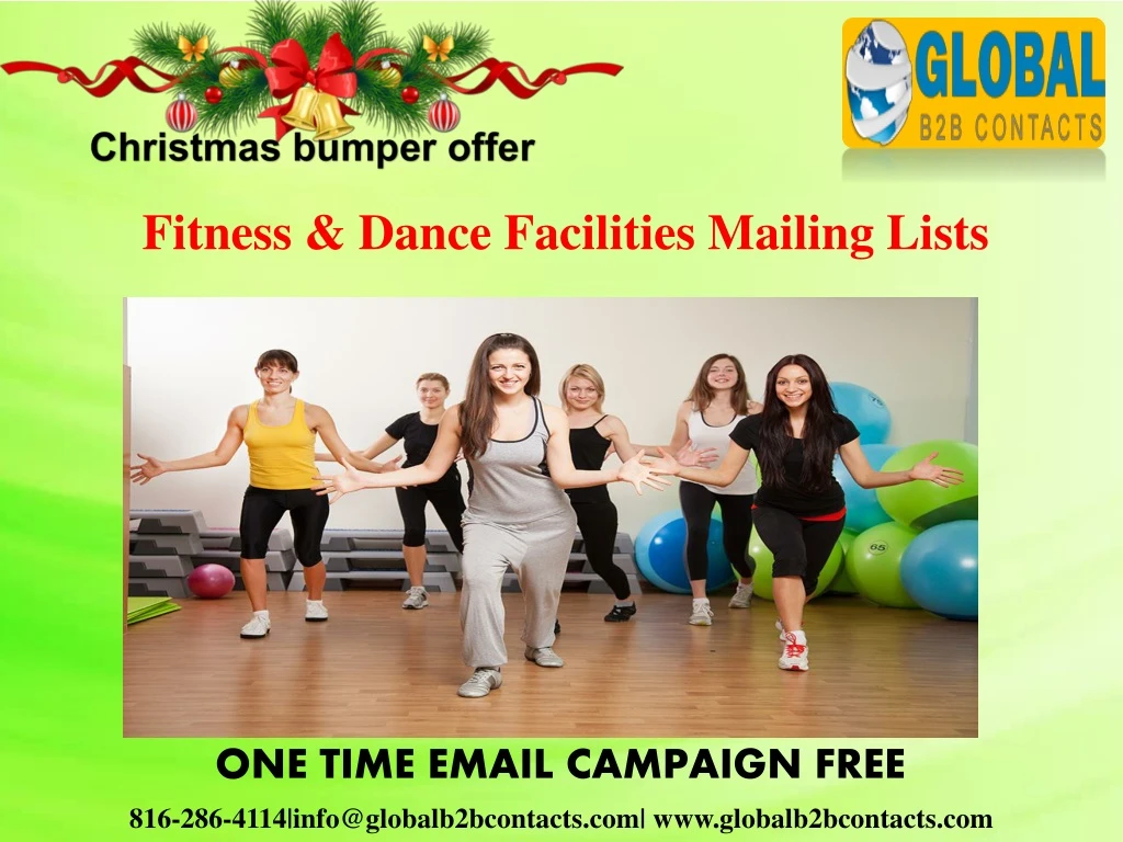 fitness dance facilities mailing lists