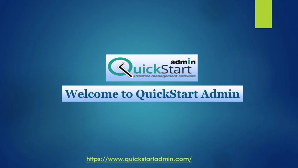 welcome to quickstart admin