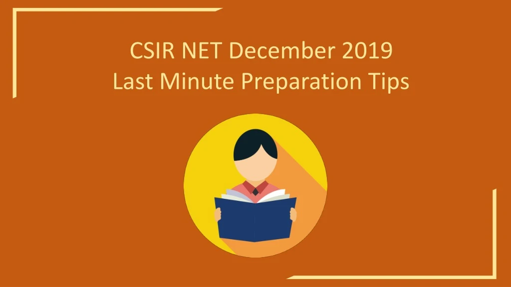 csir net december 2019 last minute preparation
