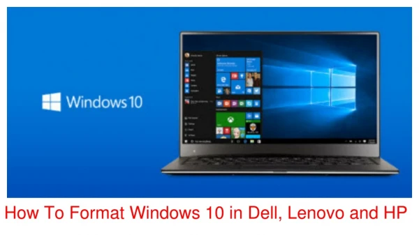 How To Format Window 10 in Dell, Lenovo & HP