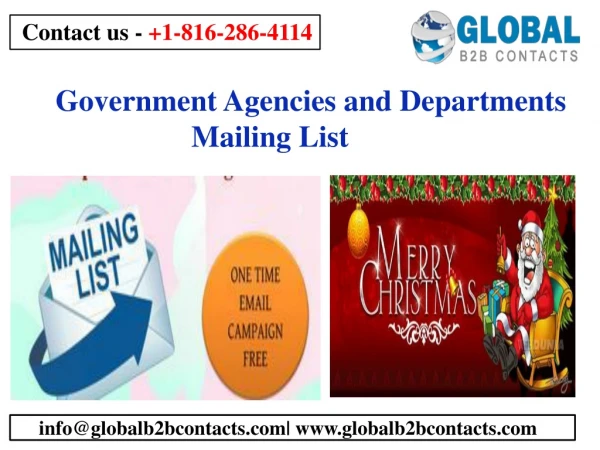 Government Agencies and Departments Mailing List