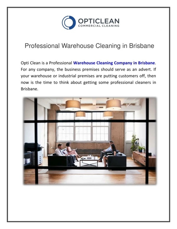 Professional Warehouse Cleaning in Brisbane