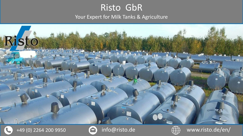 risto gbr your expert for milk tanks agriculture