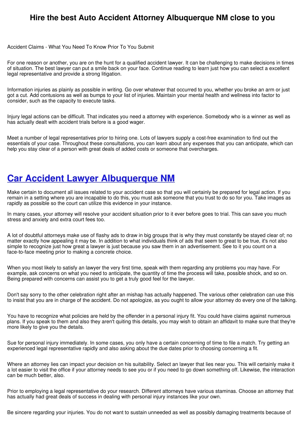 hire the best auto accident attorney albuquerque