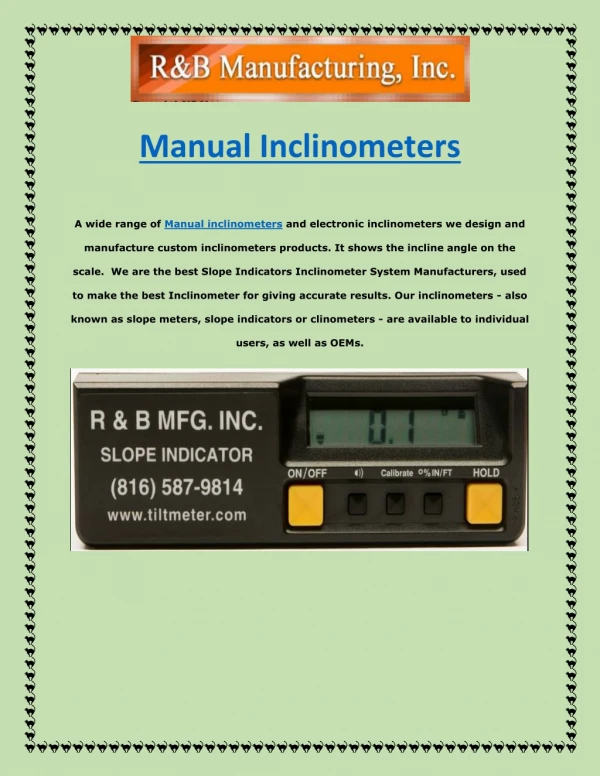 Manual inclinometers
