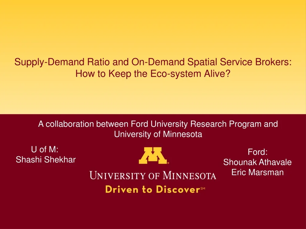 supply demand ratio and on demand spatial service brokers how to keep the eco system alive