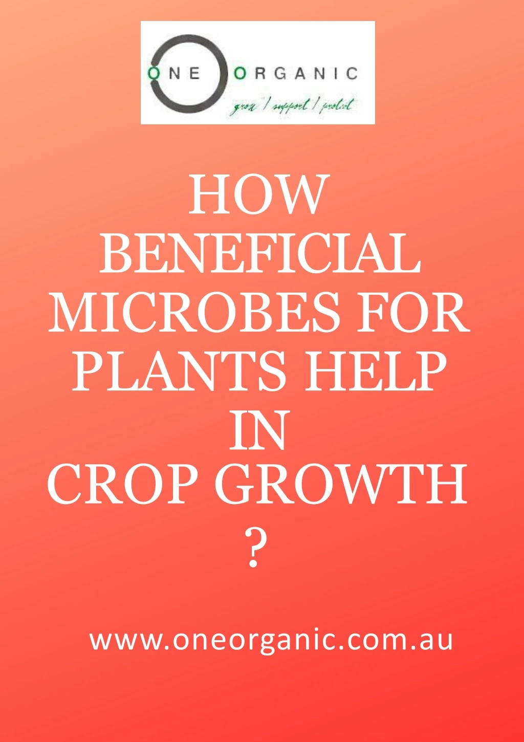 how beneficial microbes for plants help in crop